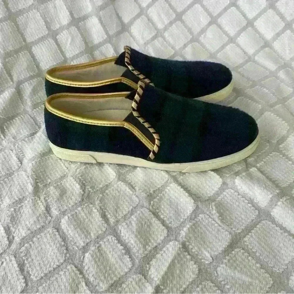 Jack Rogers Brynne Women's Plaid Tartan Slip On Midnight Green US Size 8 - Picture 5 of 7